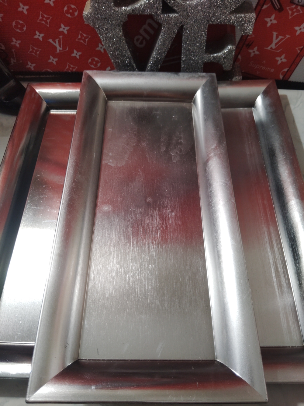 Silver Decorative Rectangular Tray - Picture 2 of 7